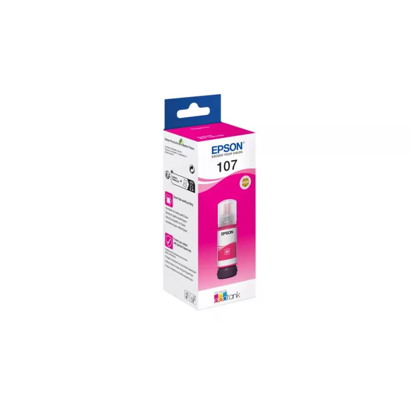 EPSON 108 EcoTank rašalo buteliukas, purpurinis (magenta)