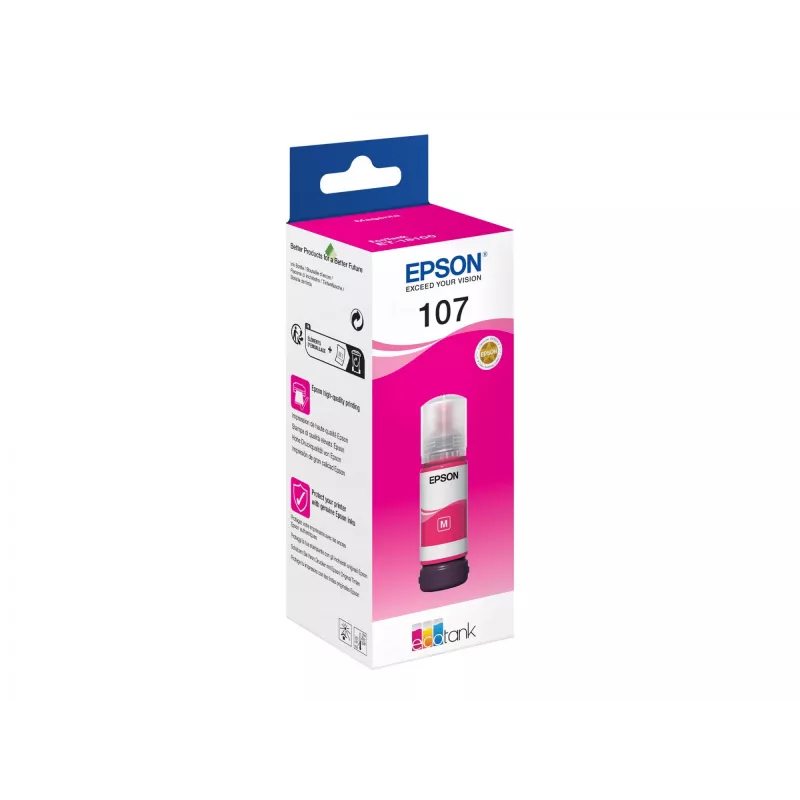 EPSON 108 EcoTank rašalo buteliukas, purpurinis (magenta)