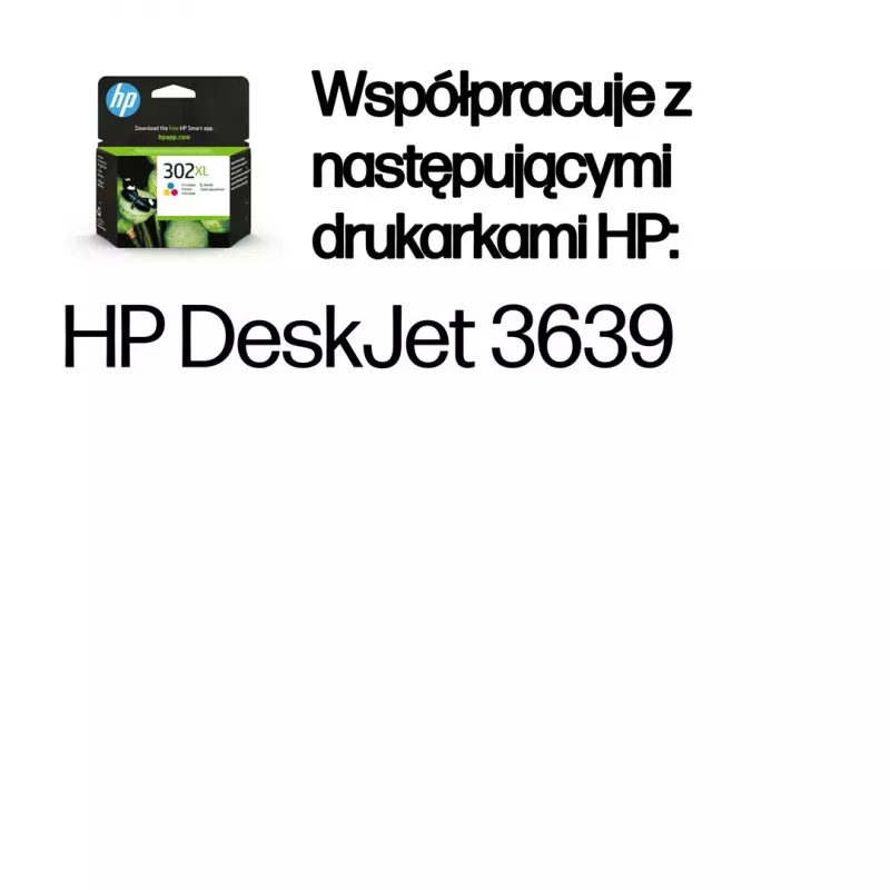 HP 302XL didelės talpos trispalvė originali rašalo kasetė