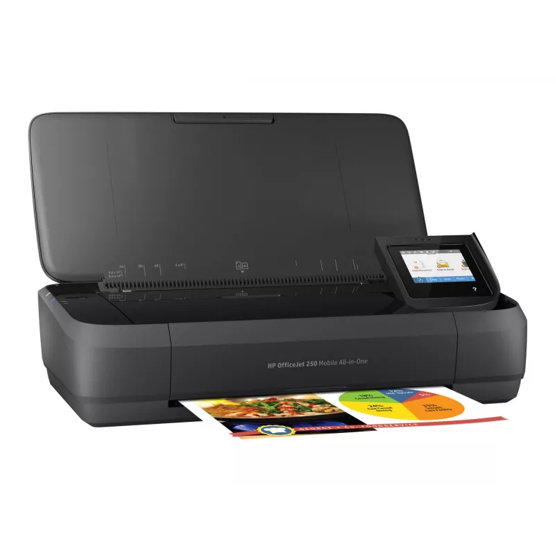 HP Officejet 250 Mobilus Viskas-viename MFP spalvotas rašalinis A4 8ppm Kopijavimas 10ppm Spausdinimas 50lapų USB Wi-Fi