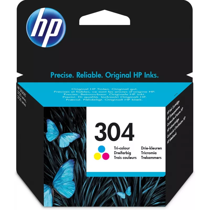 Originali HP 304 trijų spalvų rašalo kasetė