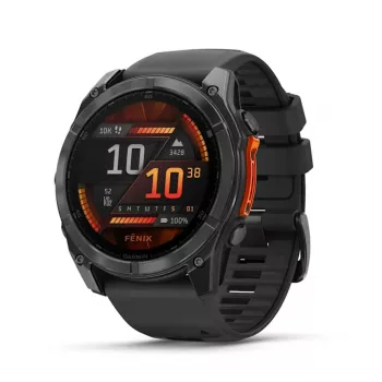 Garmin Fenix 8 3.56 cm (1.4) AMOLED 51 mm Skaitmeninis 454 x 454 pikseliai Liečiamas ekranas Titanas Wi-Fi GPS (palydovas)