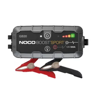 Užvedimo starteris NOCO GB20 500A ličio jonų, 24Wh, IP65, 1x USB 5V/2,1A, įmontuotas žibintuvėlis, benzininiams varikliams iki 4L