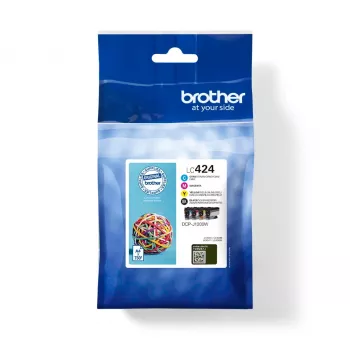 Kasetė Brother LC424VAL Multipack juoda, žydra, purpurinė, geltona