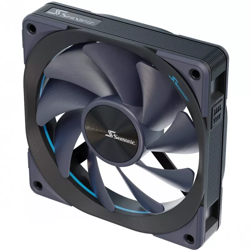 Seasonic MagFlow 1225 PWM 1 ventiliatoriaus rinkinys 120.4 x 124.2 x 26.6 mm / Fluid Dynamic Bearing / 63.33 CFM / 33.78 dBa / 2200 RPM / Magnetiniai kabeliai lengvam montavimui (MAGFLOW-1)