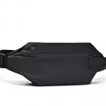 Juosmeninė kuprinė Xiaomi Sports dirbtinės odos ir audinio derinys, juoda, 2,25 l, unisex