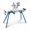 Pjūklo stovas kampiniam pjūklui Scheppach UMF1550, metalinis 4-kojis, maks. apkrova 150 kg, maks. ilgis 194,5 cm, 950×540×810 mm, juodas