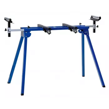 Pjūklo stovas kampiniam pjūklui Scheppach UMF1550, metalinis 4-kojis, maks. apkrova 150 kg, maks. ilgis 194,5 cm, 950×540×810 mm, juodas