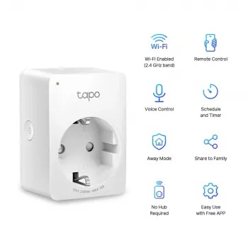 TP-Link Tapo Mini išmanusis Wi-Fi kištukinis lizdas (4 vnt. pakuotė)