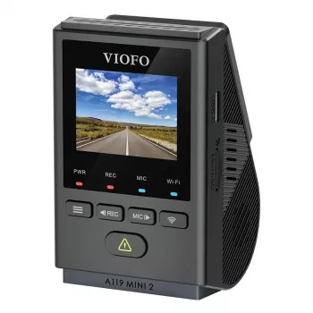 Vaizdo registratorius VIOFO A119 MINI 2-G GPS – 1 kanalas Quad HD 2560×1440, Sony STARVIS 2 IMX675, 60 kadrų/s, 140° F1.6, GPS, Wi-Fi, Dviejų juostų, Parkavimo režimas