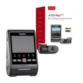 Vaizdo registratorius VIOFO A229 PLUS 2CH 2K + 2K WiFi GPS