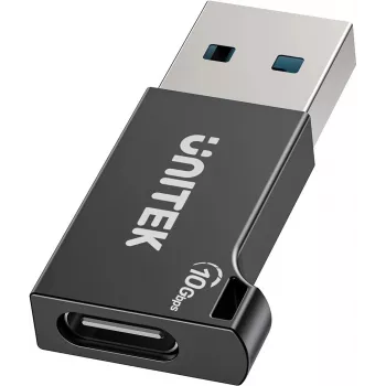 Unitek A1049ABK01 USB-C (mot.) į USB-A (pat.) adapteris, juodas