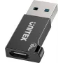Unitek A1049ABK01 USB-C (mot.) į USB-A (pat.) adapteris, juodas