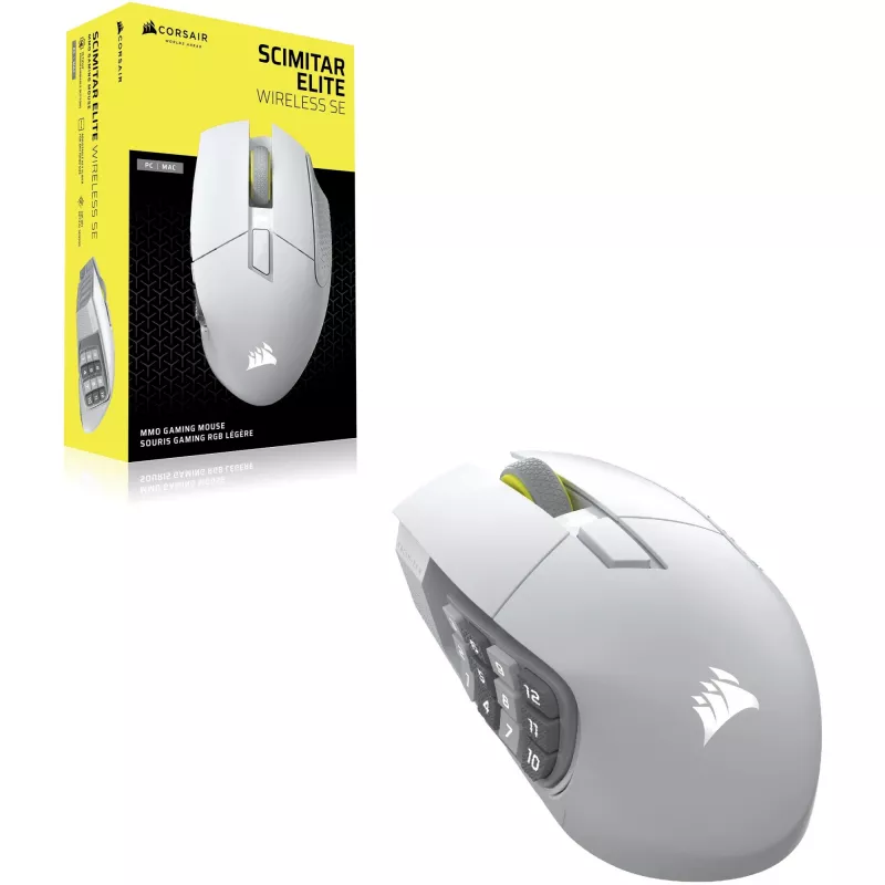 Corsair Scimitar Elite Wireless SE pelė žaidimams Dešinei rankai RF belaidis Bluetooth 33000 DPI