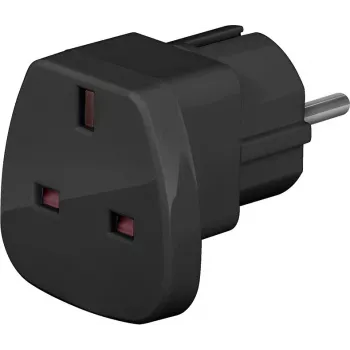 Wentronic Goobay kelioninis adapteris, juodas - JK kištukas > F tipo (CEE 7/7) lizdas (94271)