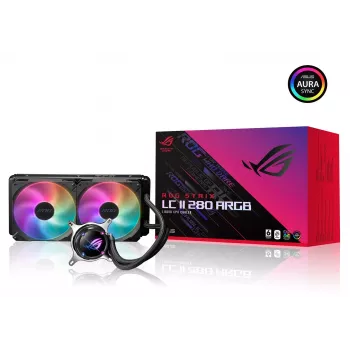 ASUS ROG STRIX LC II 280 ARGB procesoriaus vandens aušintuvas 14 cm juodas