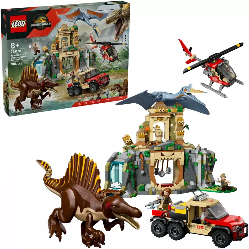 LEGO JURASSIC WORLD 76976 Spinosaurus & Quetzalcoatlus Oro Misija