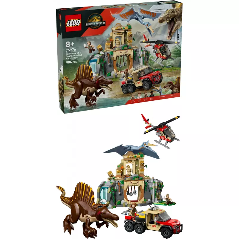 LEGO JURASSIC WORLD 76976 Spinosaurus & Quetzalcoatlus Oro Misija