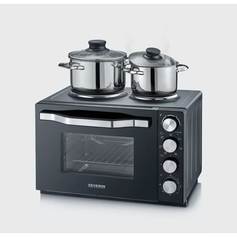 Severin TO 2073 XXL orkaitė-skrudintuvė 60 L 2200 W juoda su griliu