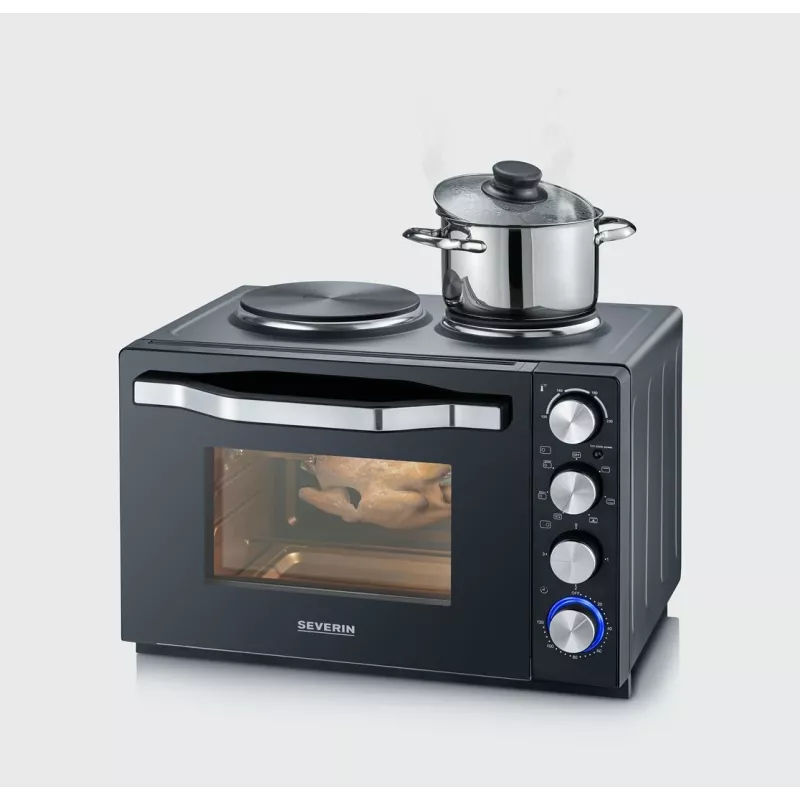 Severin TO 2073 XXL orkaitė-skrudintuvė 60 L 2200 W juoda su griliu