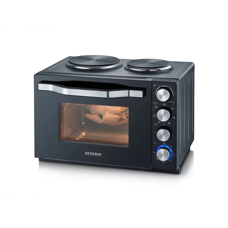 Severin TO 2073 XXL orkaitė-skrudintuvė 60 L 2200 W juoda su griliu