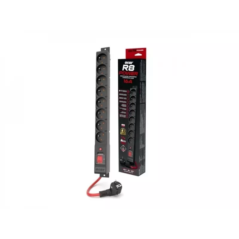 ACAR S8 Black 8 lizdai 230 V 10m
