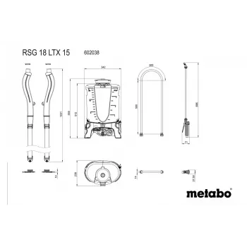 Kuprininis sodo purkštuvas Metabo RSG 18 LTX 15