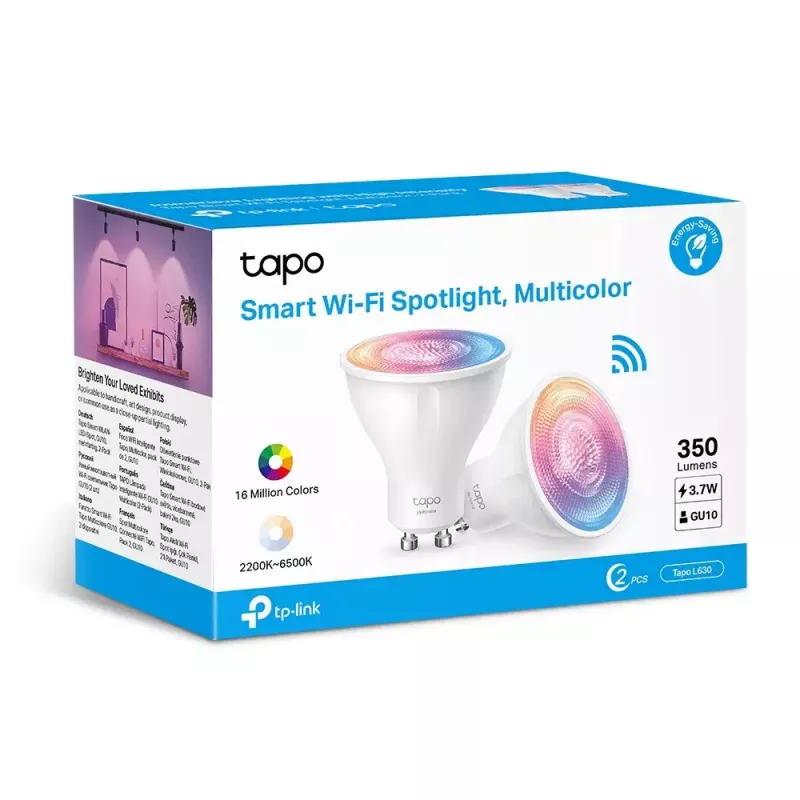 Išmanioji lemputė TP‑LINK Tapo L630 GU10 3,7W daugiaspalvė (2 vnt. pakuotė)