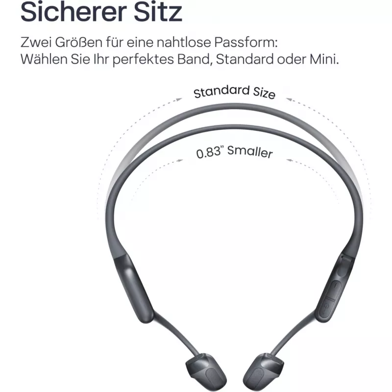 SHOKZ OpenRun Pro 2 Mini ausinės belaidės užkabinamos sportinės Bluetooth juodos
