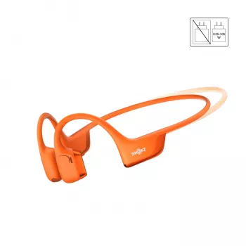 SHOKZ OpenRun Pro 2 Mini Ausinės Belaidės Ausų Kabliukai Sportinės Bluetooth Oranžinė