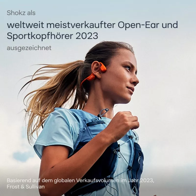 SHOKZ OpenRun Pro 2 Mini Ausinės Belaidės Ausų Kabliukai Sportinės Bluetooth Oranžinė
