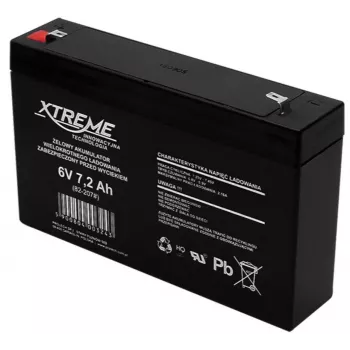 BLOW UPS akumuliatorius XTREME 6 V 7,2 Ah, 1 elementas, Juodas