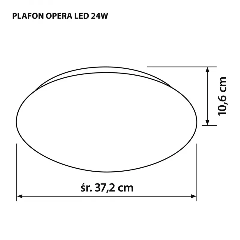 Modernus LED lubinis šviestuvas Activejet OPERA LED 24W