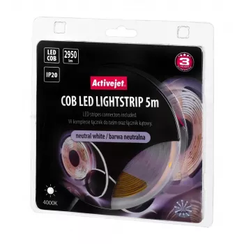 Activejet AJE-COB 5m neutrali juostinė šviesa Universal strip light Vidaus