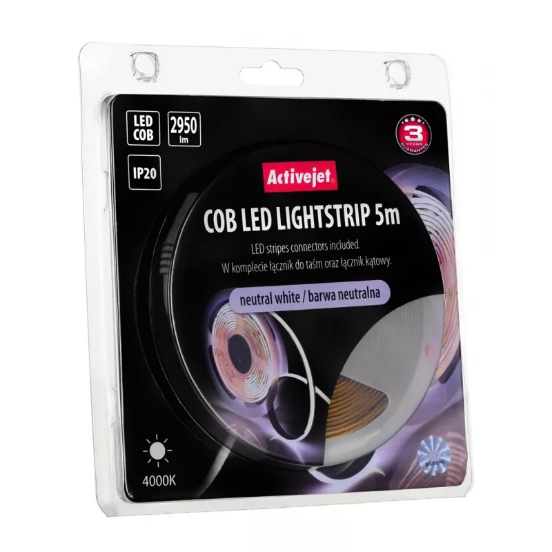 Activejet AJE-COB 5m neutrali juostinė šviesa Universal strip light Vidaus