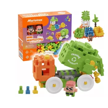 Konstrukciniai blokeliai Marioinex Blocks Waffle mini Šiukšliavežis 14 vnt 903131