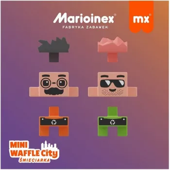 Konstrukciniai blokeliai Marioinex Blocks Waffle mini Šiukšliavežis 14 vnt 903131