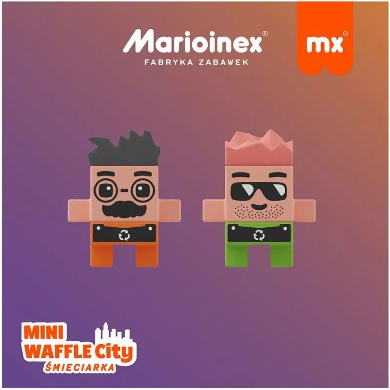 Marioinex Mini Waffle City šiukšliavežė, statybinės kaladėlės, 148 dalys (903131)