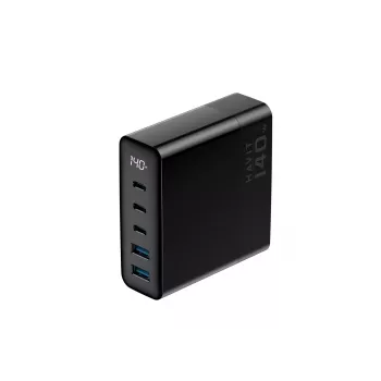 HAVIT Travel Charger UCLE004 EU 140W Penkių prievadų GaN juodas