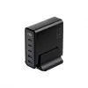 HAVIT Travel Charger UCLE004 EU 140W Penkių prievadų GaN juodas