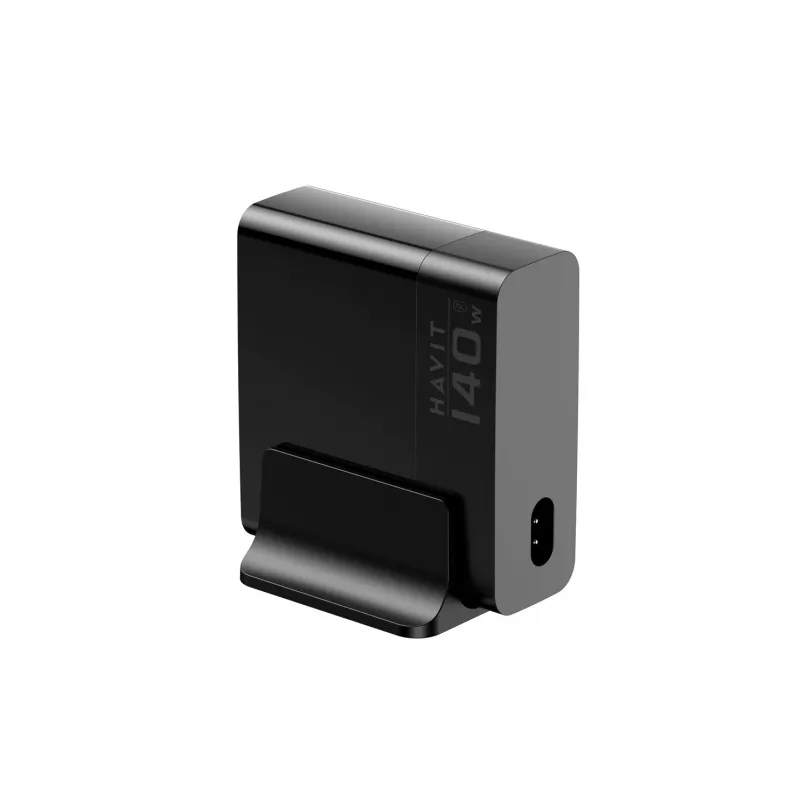 HAVIT Travel Charger UCLE004 EU 140W Penkių prievadų GaN juodas