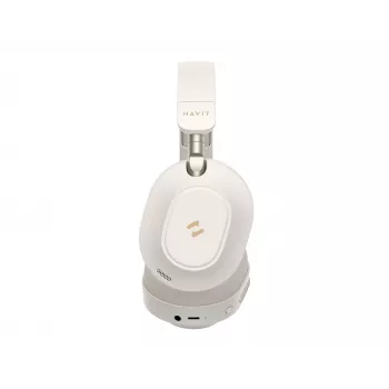 Ausinės Havit H668BT belaidės Bluetooth, ANC, smėlio spalvos