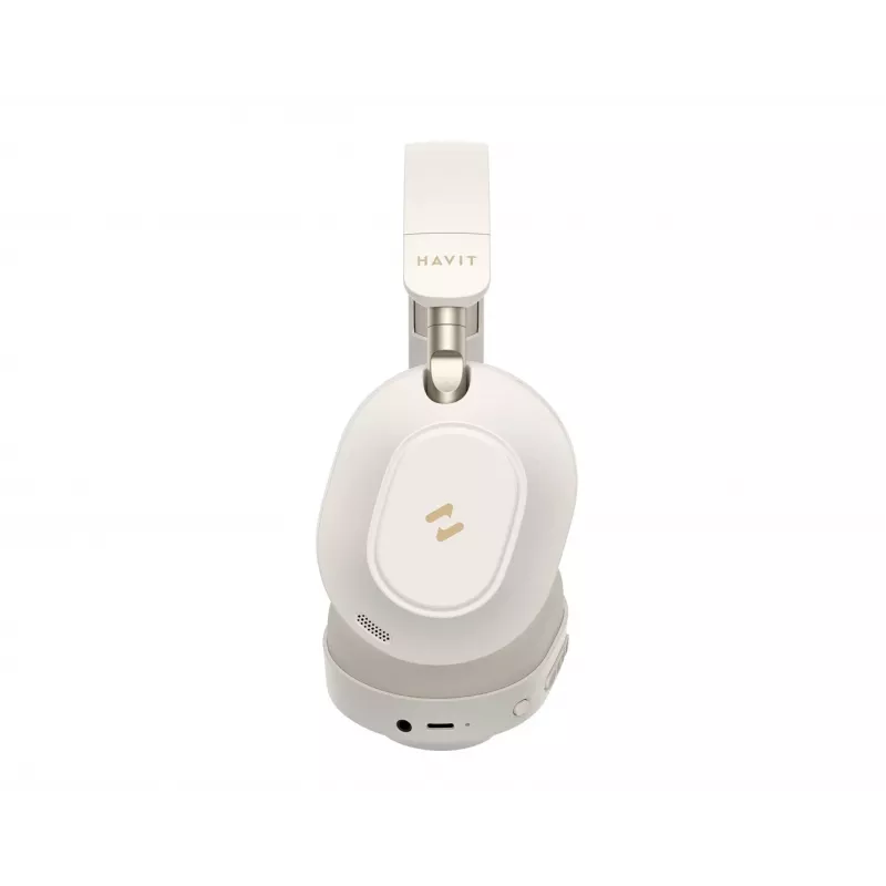 Ausinės Havit H668BT belaidės Bluetooth, ANC, smėlio spalvos