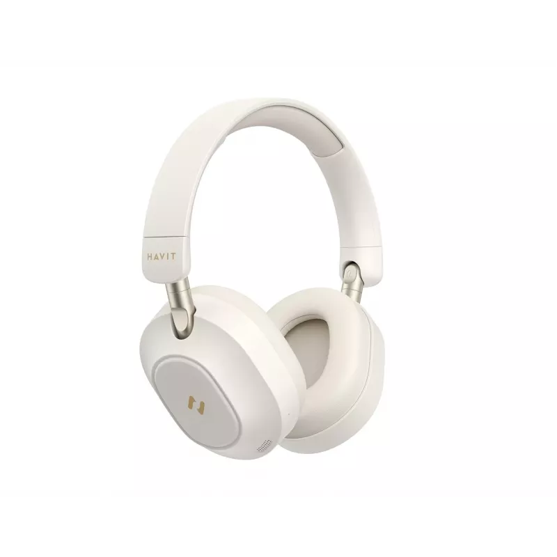 Ausinės Havit H668BT belaidės Bluetooth, ANC, smėlio spalvos