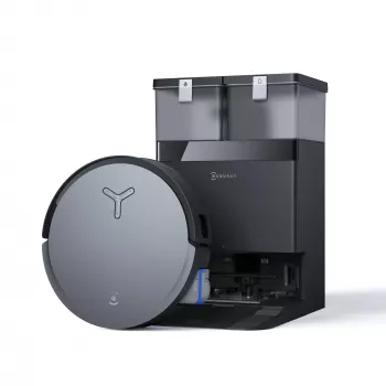 Robotinis dulkių siurblys ir šluotuvas Ecovacs Deebot X8 Omni juodas, 5200 mAh, 128 min, dulkių maišelis 0,22 l, šlapias valymas, automatinė bazinė stotis