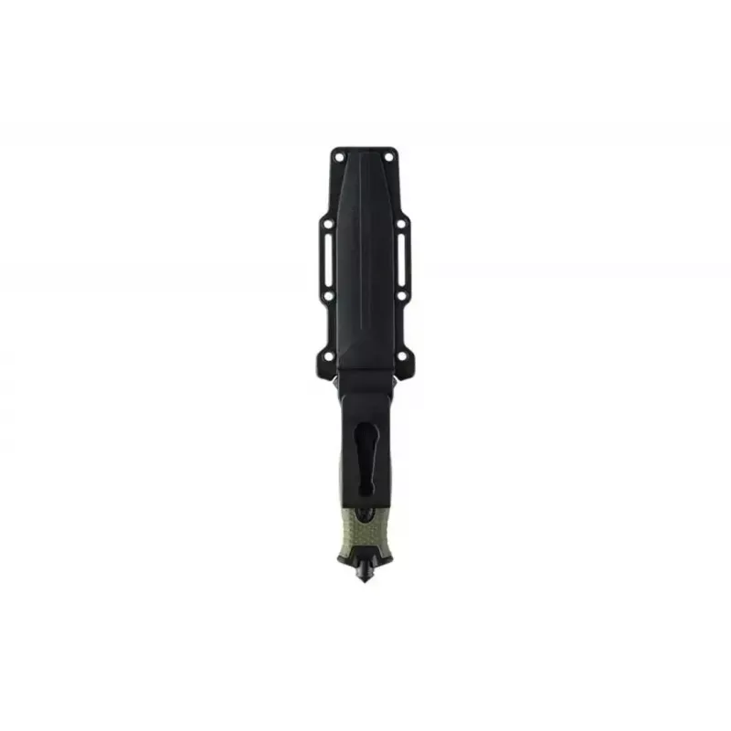Taktinis peilis 101 INC Model 9242 fiksuotas ašmenys, nerūdijantis plienas 3Cr13, 120 mm ašmenys, žalia rankena, makštis