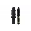 Taktinis peilis 101 INC Model 9242 fiksuotas ašmenys, nerūdijantis plienas 3Cr13, 120 mm ašmenys, žalia rankena, makštis