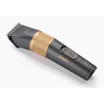 Plaukų kirpimo mašinėlė BaByliss E987E Gold Granite – įkraunama Li-Ion, 8 ilgio pakopų, 0,6 mm–28 mm, vandeniui atspari