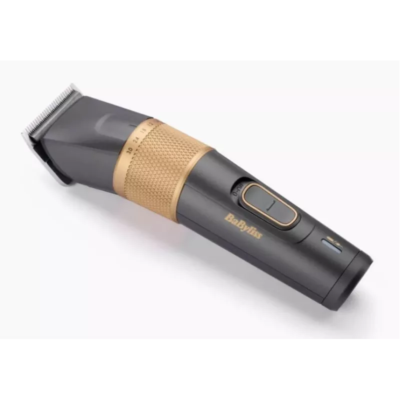 Plaukų kirpimo mašinėlė BaByliss E987E Gold Granite – įkraunama Li-Ion, 8 ilgio pakopų, 0,6 mm–28 mm, vandeniui atspari