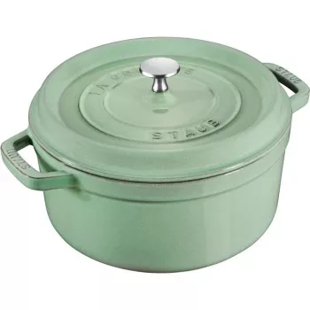 Staub apvalus ketaus puodas 5,2 l, mėtų spalva – La Cocotte 26 cm